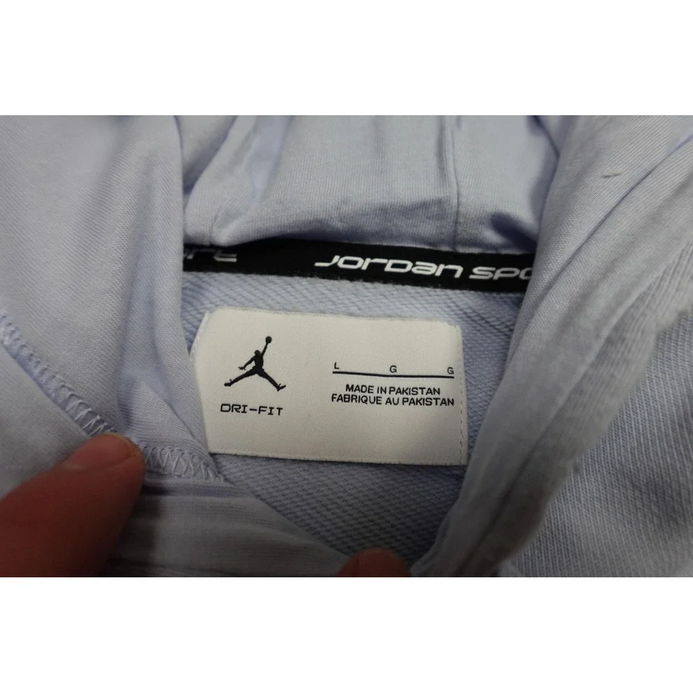 Jordan Sweatshirt Mens Large Purple Pullover Hoodie Dri-FIT Jumpman Logo Soft